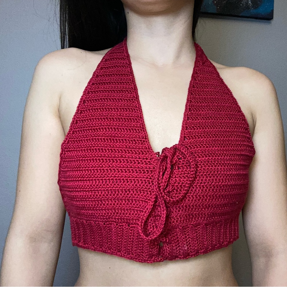 Red crop top/bralette